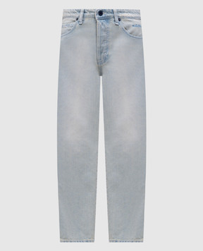 Solotre Blue jeans with logo patch M1D0190