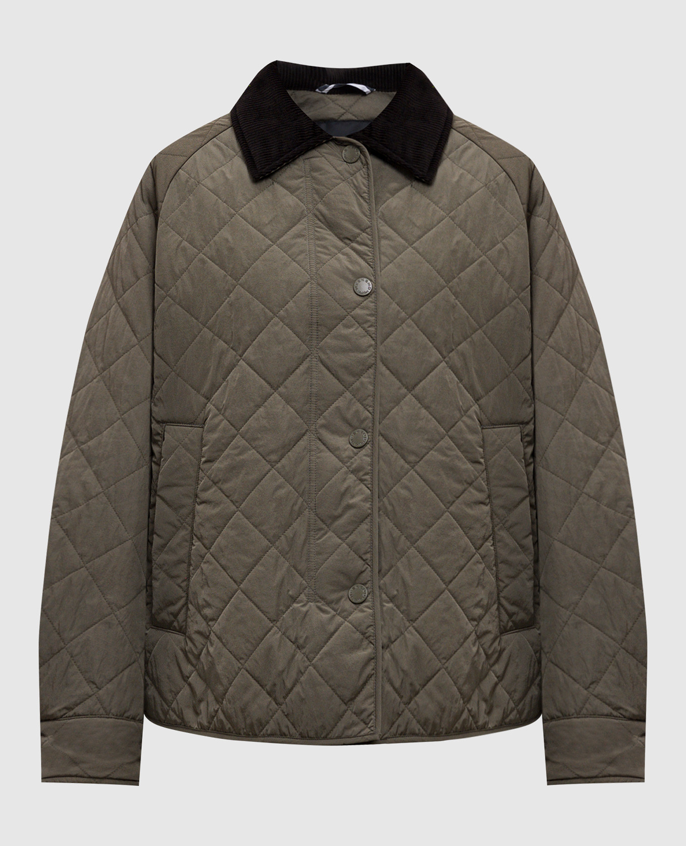 

BEBER khaki quilted jacket with camel wool Max Mara Weekend