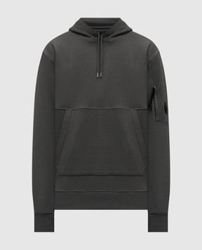 C.P. Company Green hoodie with logo patch MSS714A005086W