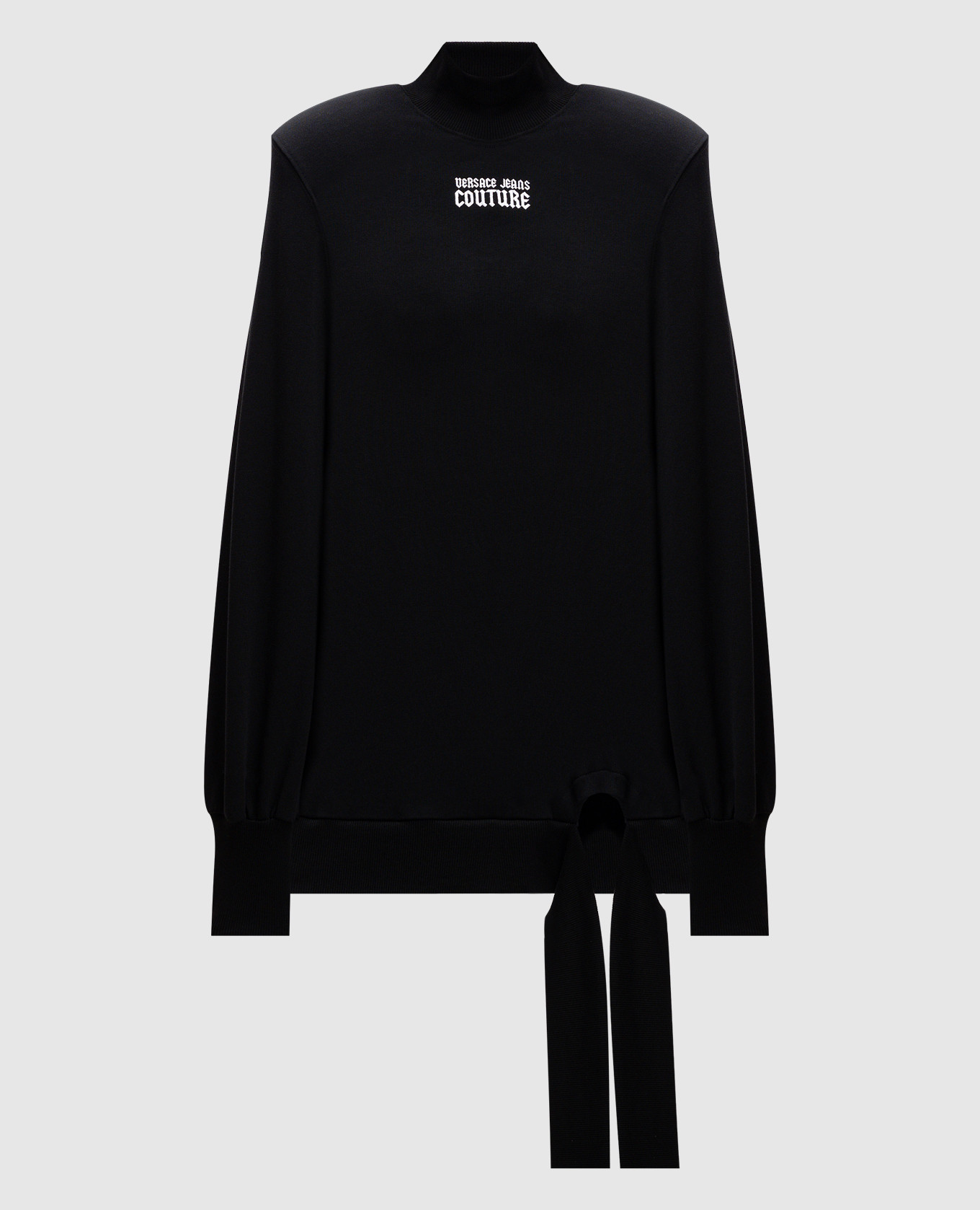 Black sweatshirt with logo embroidery Versace Jeans Couture