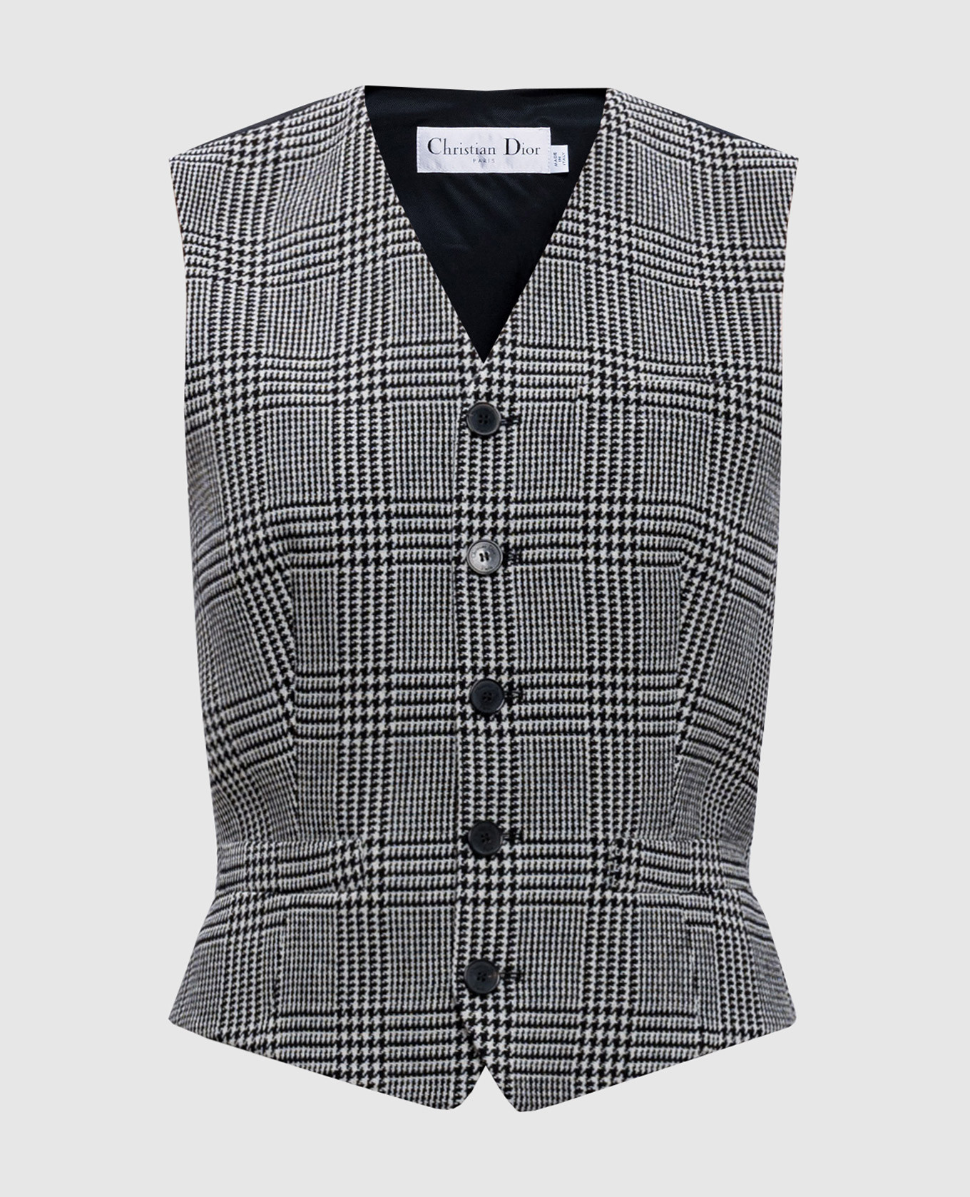 

Wool vest in Windsor check Christian Dior, Разноцветный