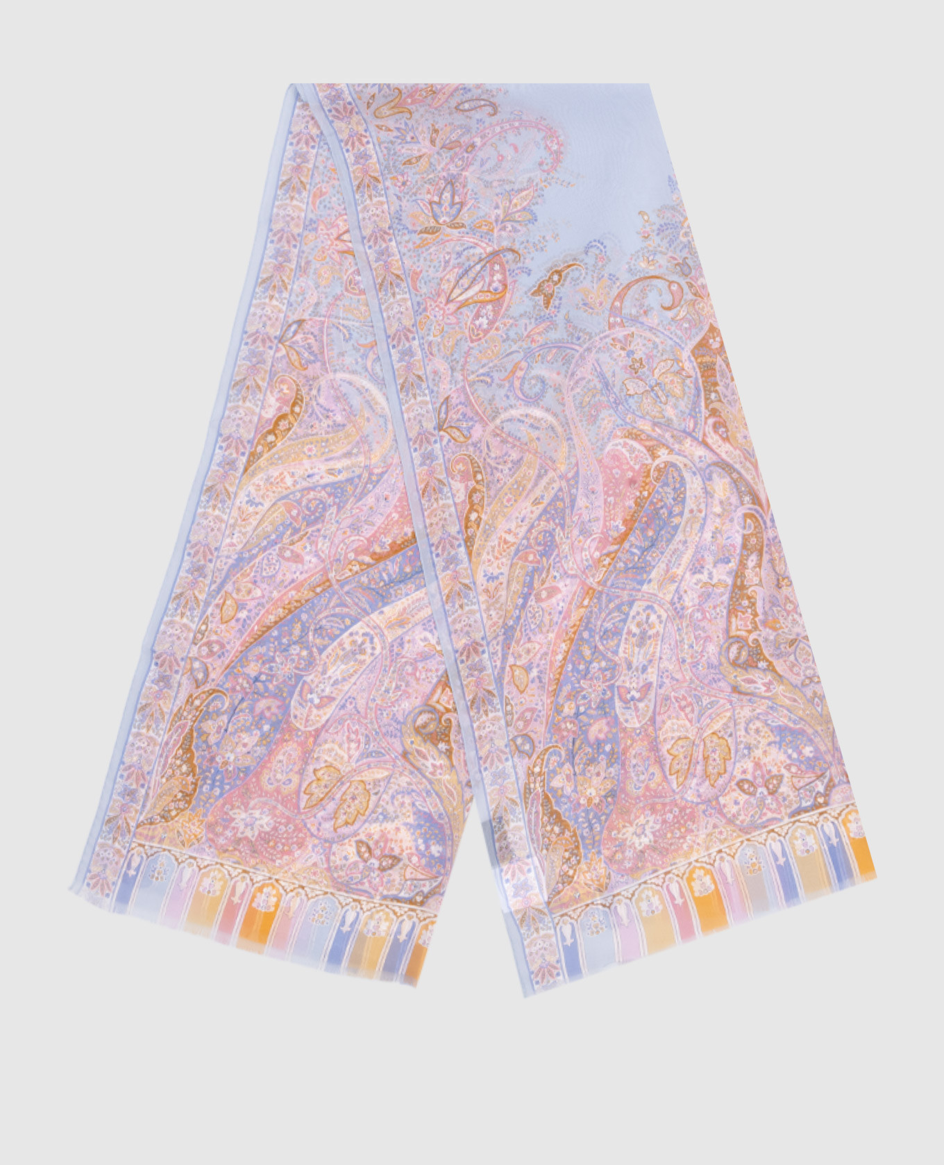 

Scarf made of silk in a print Etro, White
