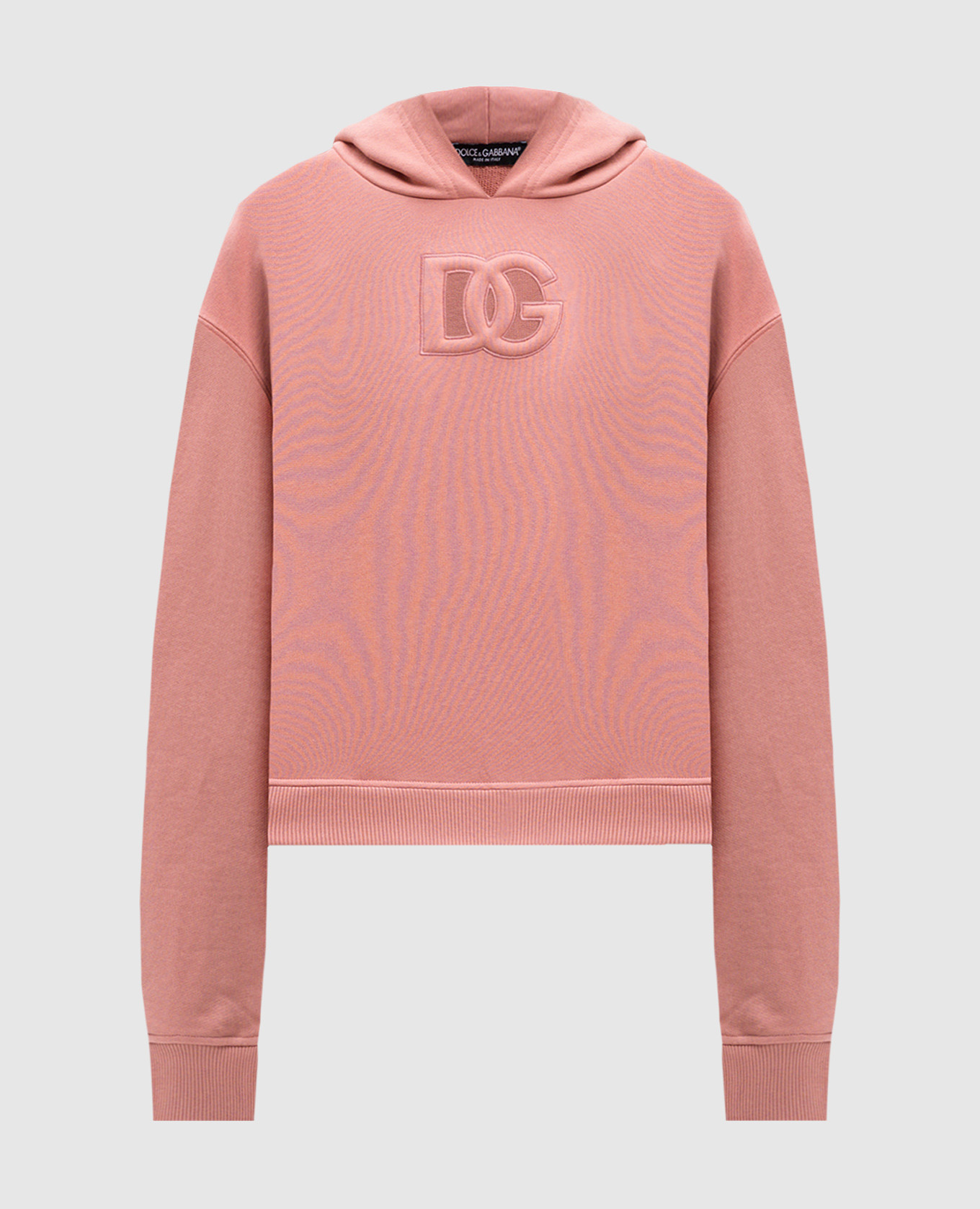 Pink hoodie with monogram logo Dolce&Gabbana