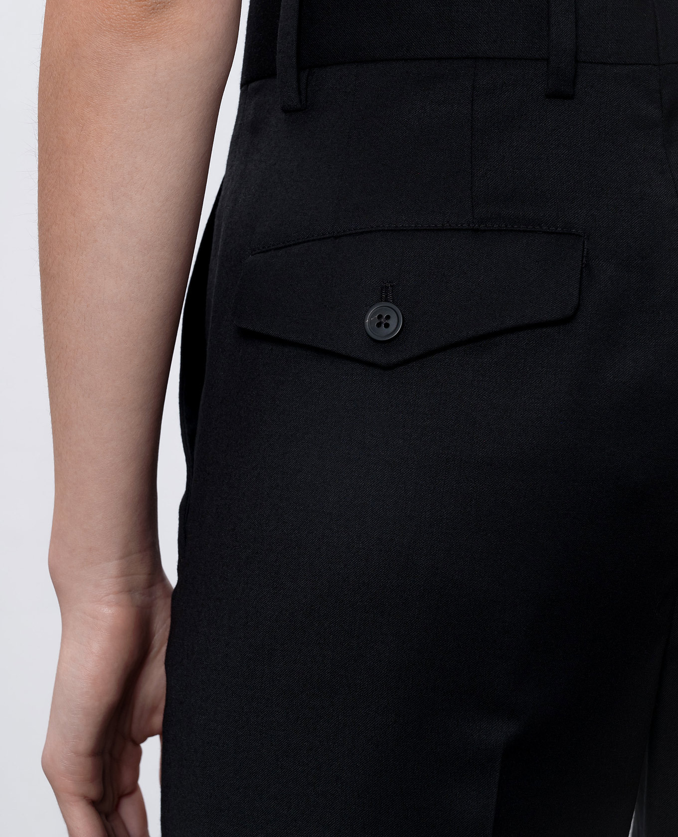 

Maaike black wool flared pants Ann Demeulemeester