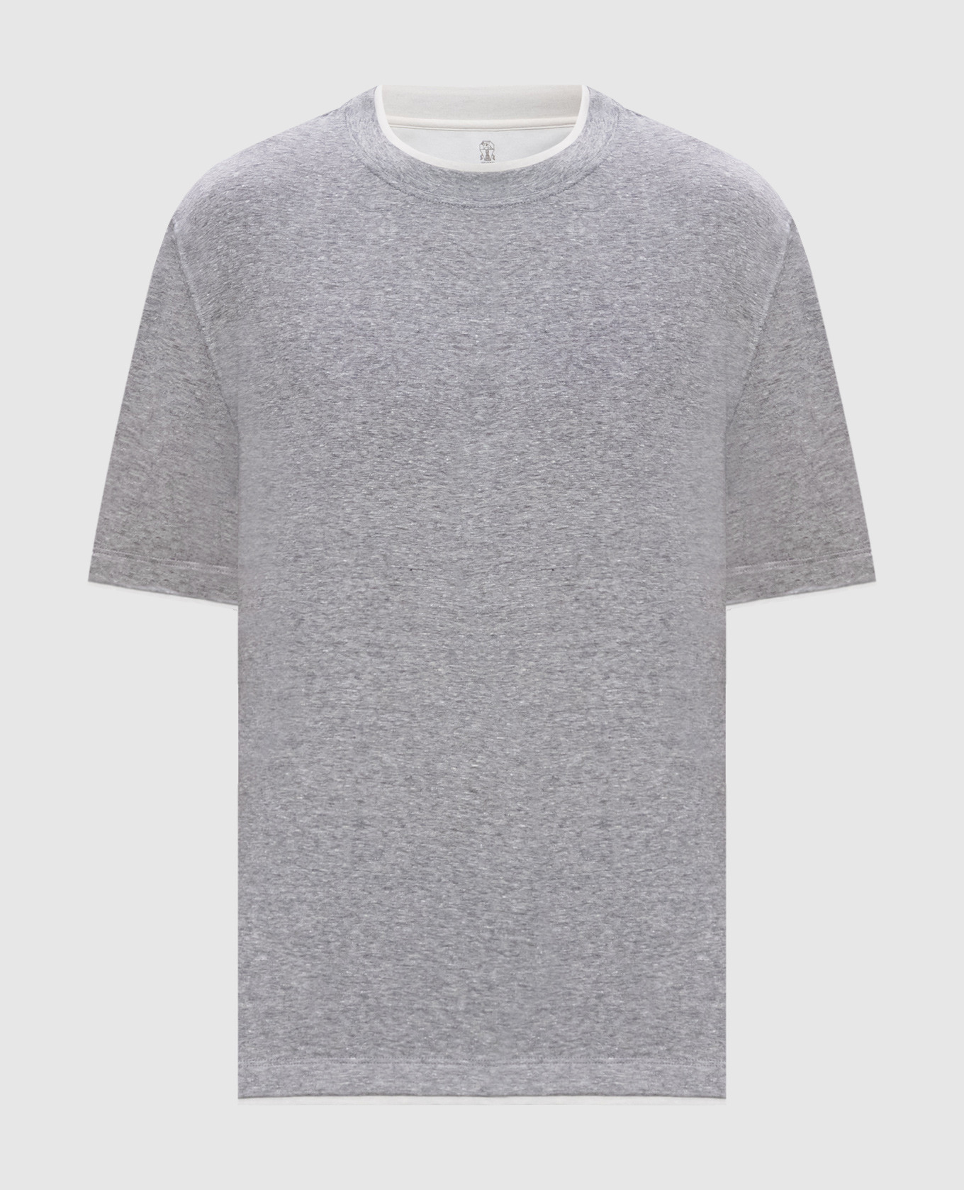 Grey melange linen t-shirt