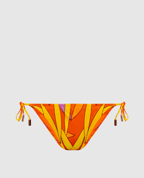Vilebrequin Madrague orange printed swimsuit panties FLRCH144