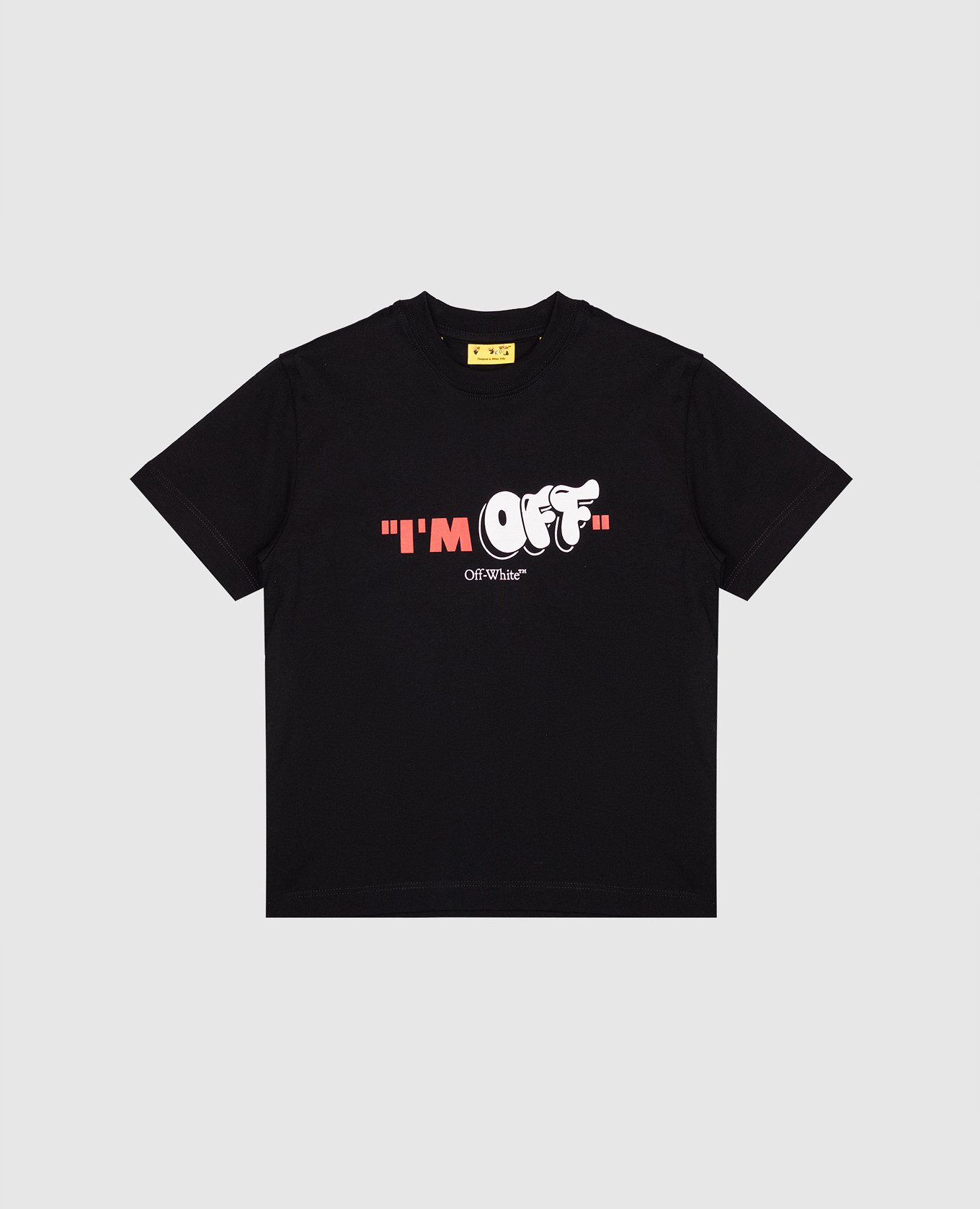 

Children's black T-shirt with branded print Off-White