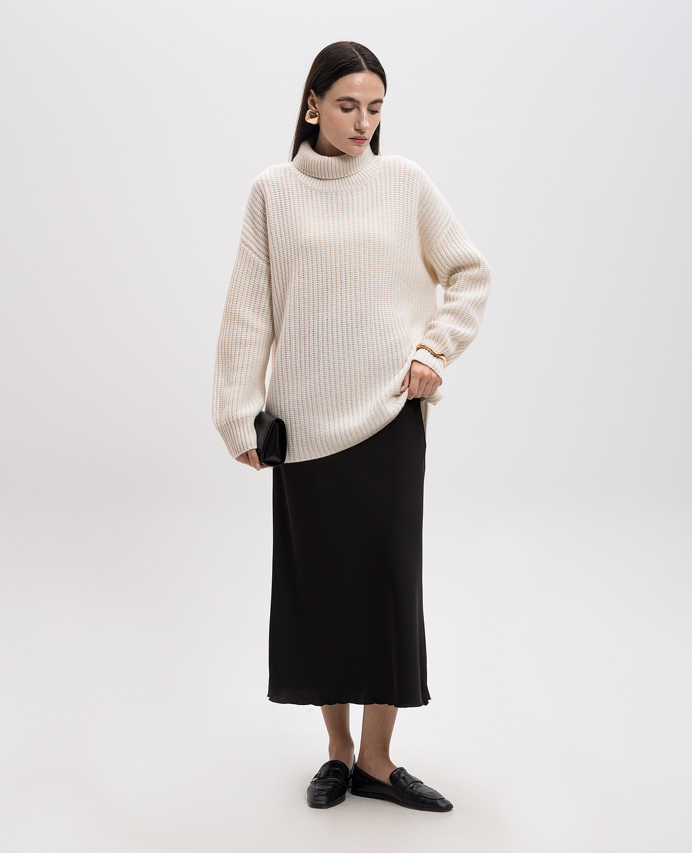 

Therese white cashmere sweater LISA YANG