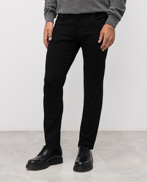 Dolce&Gabbana Black jeans with logo GY07CDG8MP9