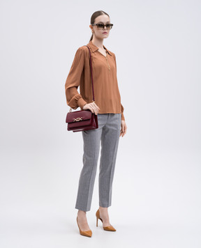 Twinset Brown blouse with chain 252TP2291