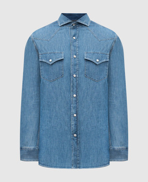Brunello Cucinelli Blue denim shirt MH1924008