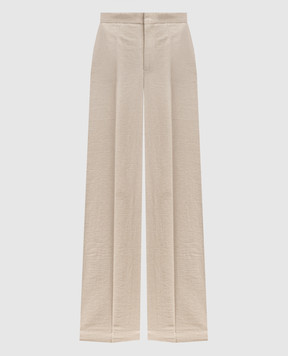 AERON Beige Dene trousers with linen DENE