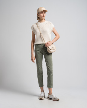 Peserico Green pants with logo P04977T302481