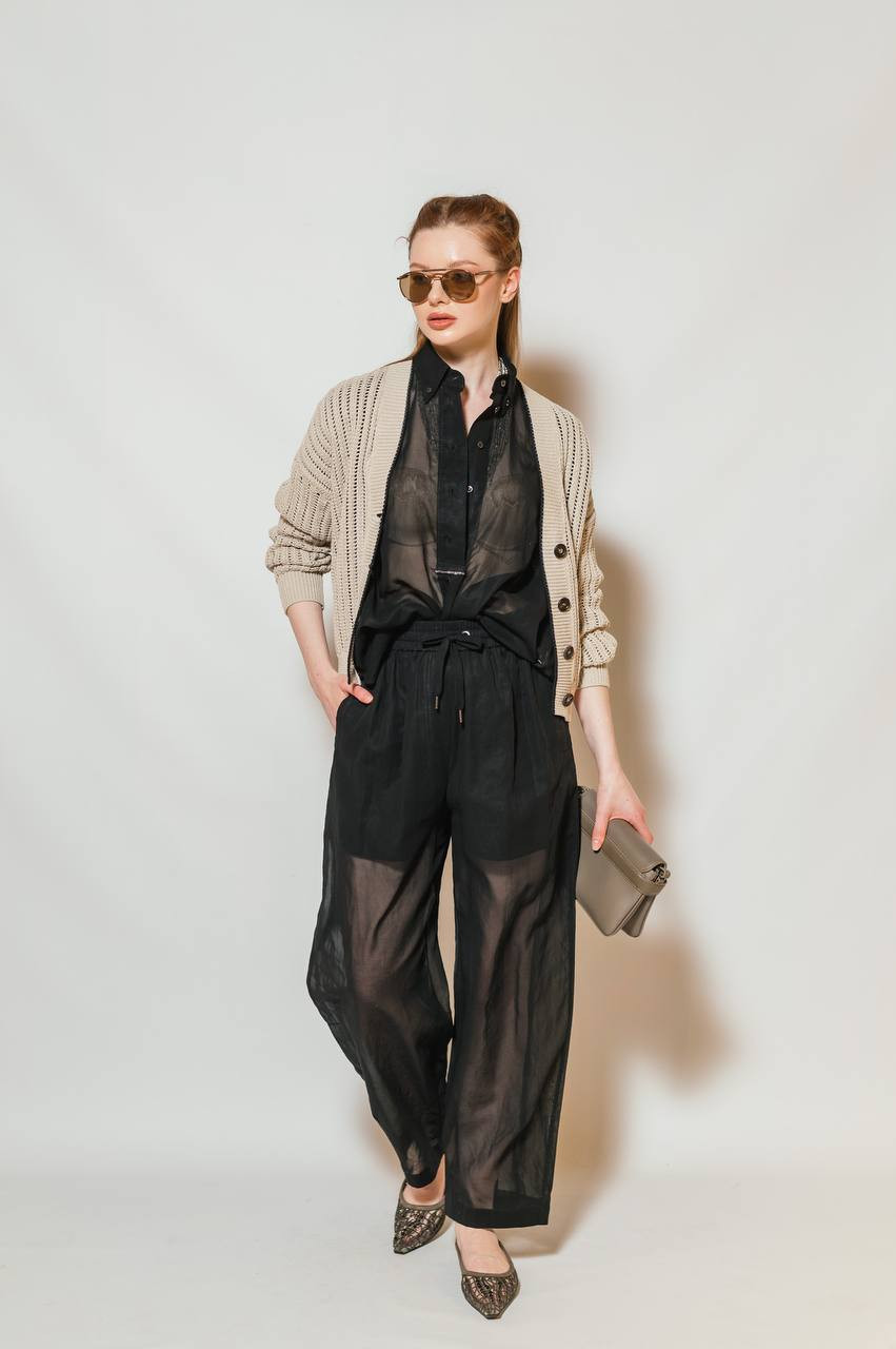 

Beige cardigan with openwork pattern Brunello Cucinelli