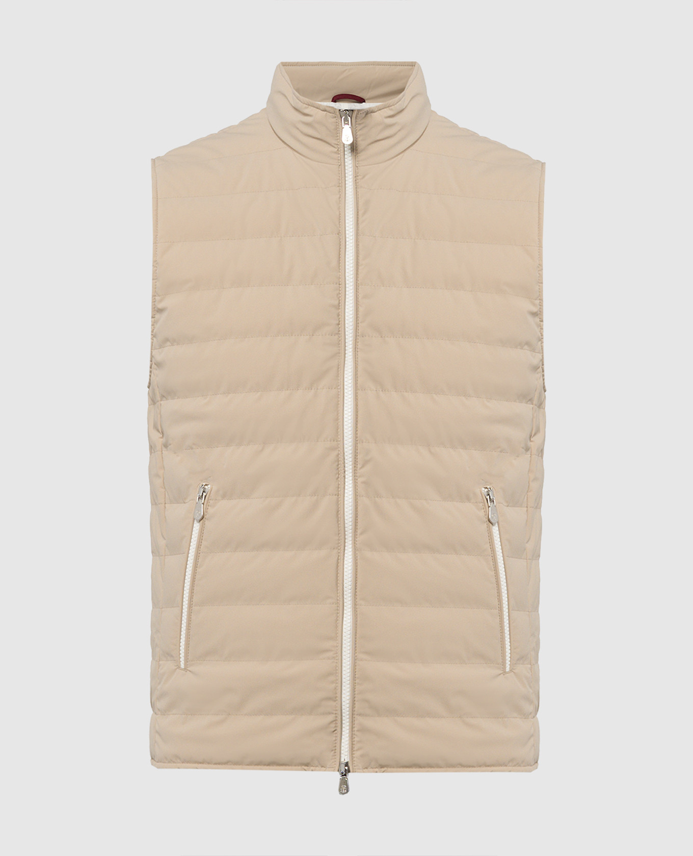 

Beige quilted down vest Brunello Cucinelli