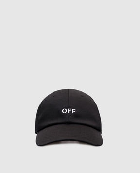 Off-White Black cap with logo embroidery OMLA049C99FAB004