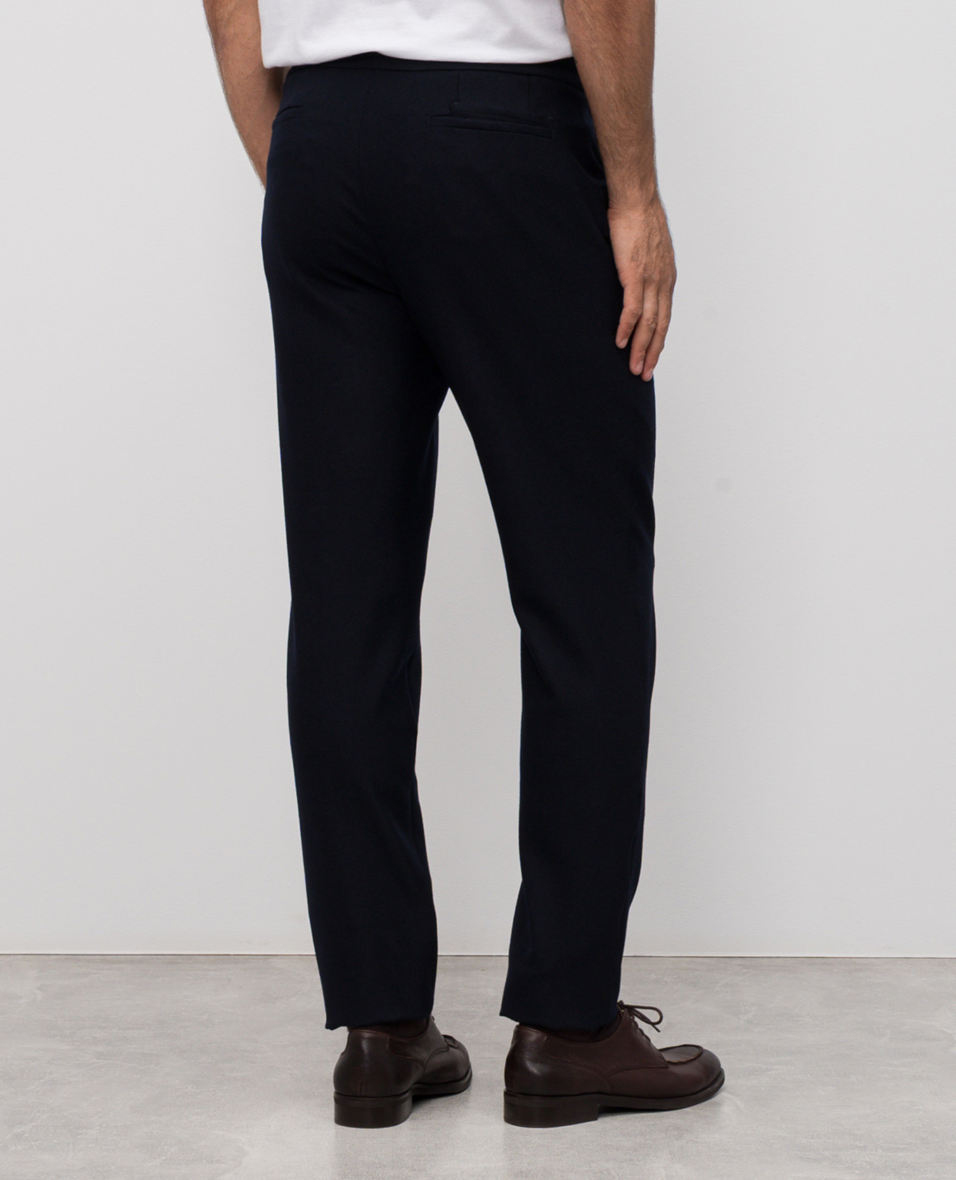 Blue wool pants Enrico Mandelli 4