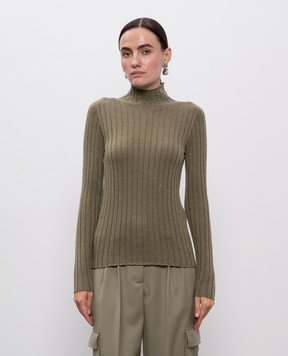 Peserico Green ribbed wool golf with lurex S99432F1809771