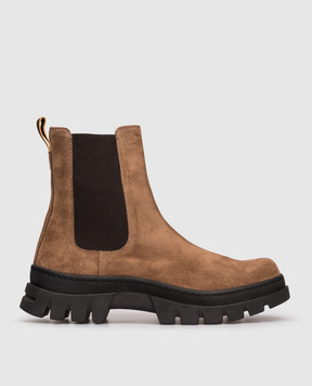 MooRER Morisot brown suede chelsea boots MORISOTP5