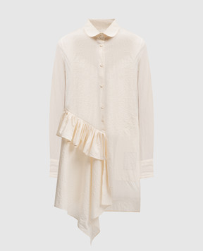 UMA WANG Beige Trista blouse of asymmetric cut UW1013