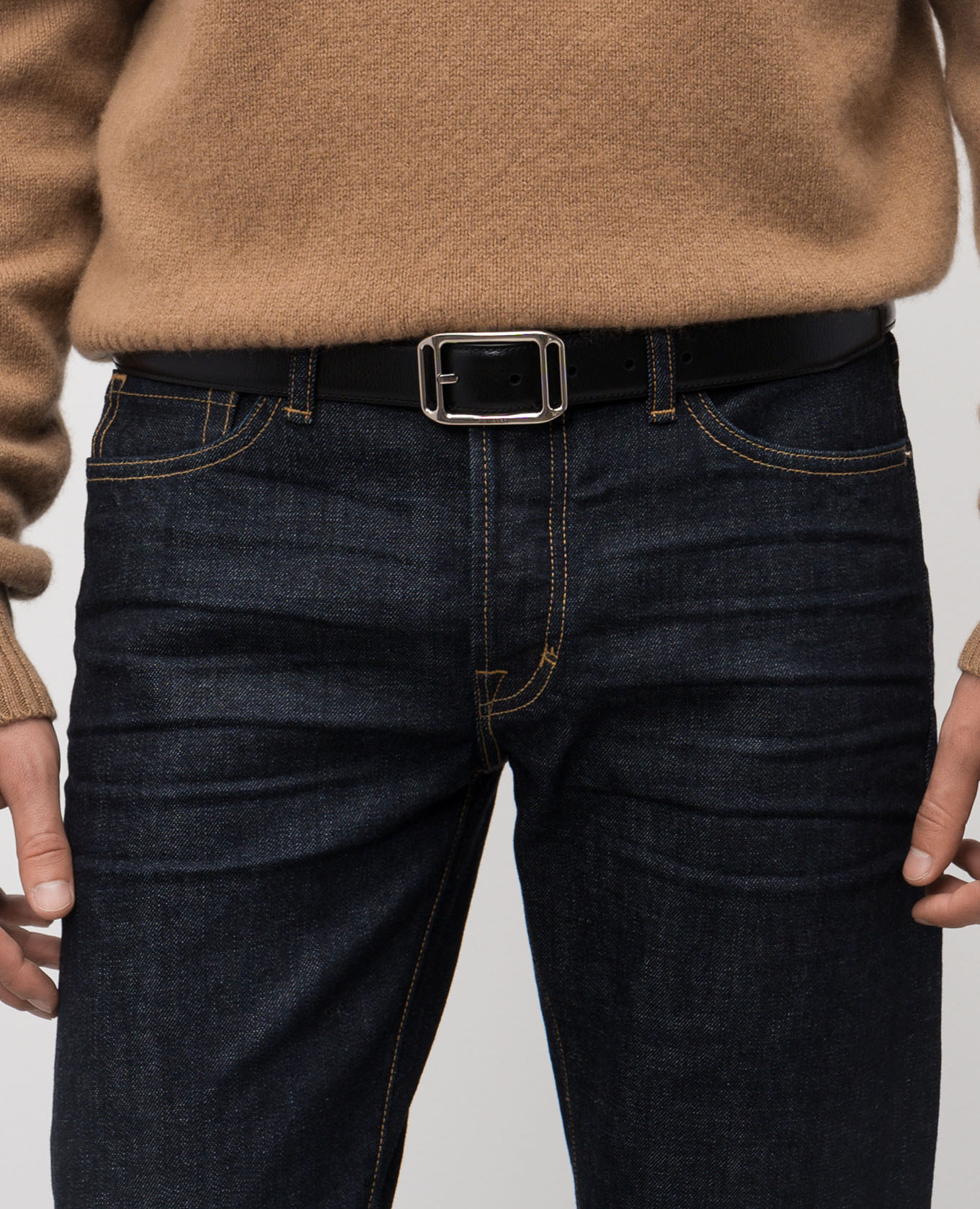 

Black leather belt Tom Ford