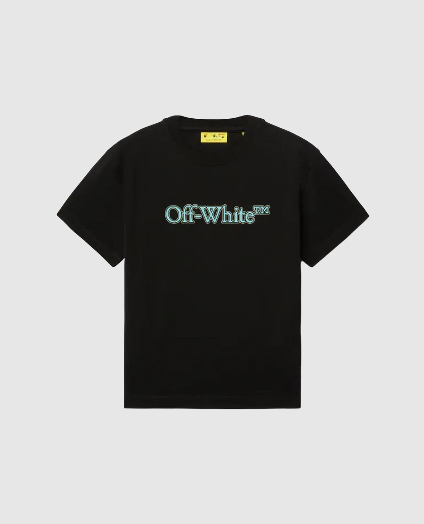 

Children's black T-shirt with contrasting logo print Off-White