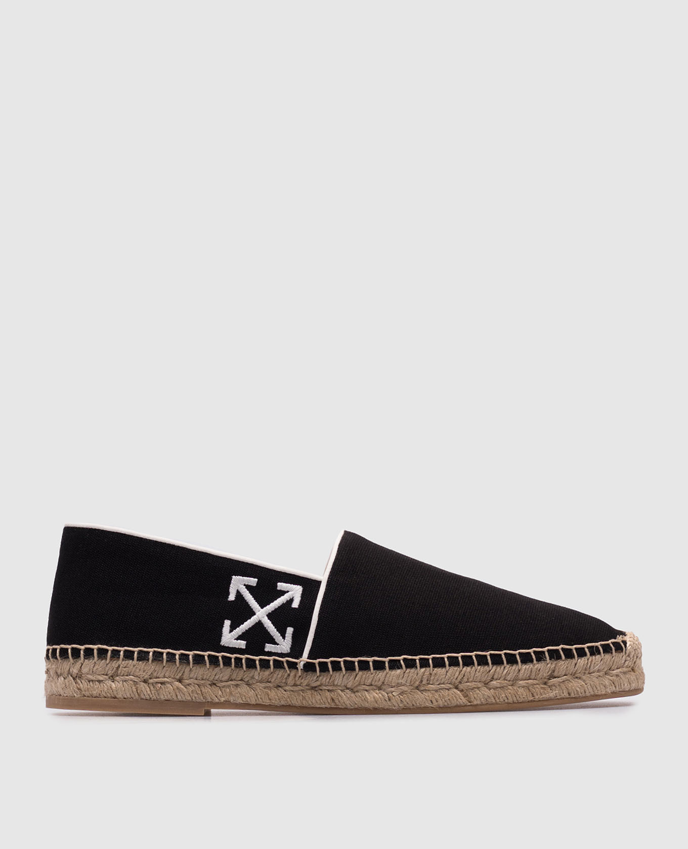 Black Biarritz espadrilles with Arrow embroidery Off-White