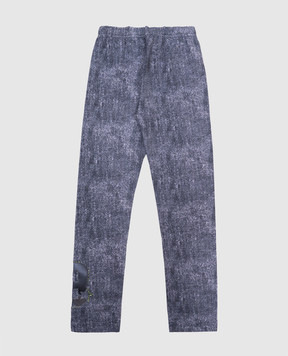 RiminiVeste Children's blue leggings with crystals 440