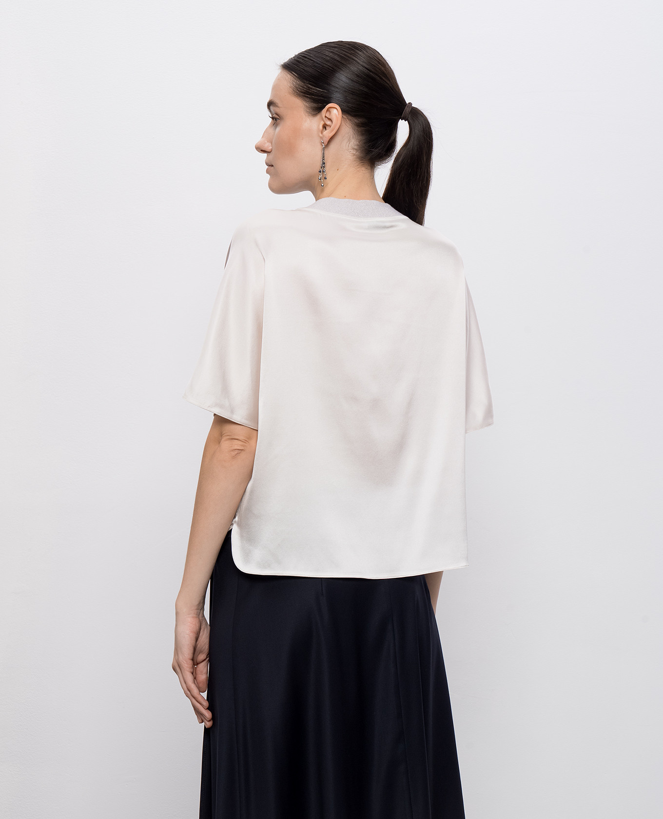 

Pink silk top with lurex Peserico