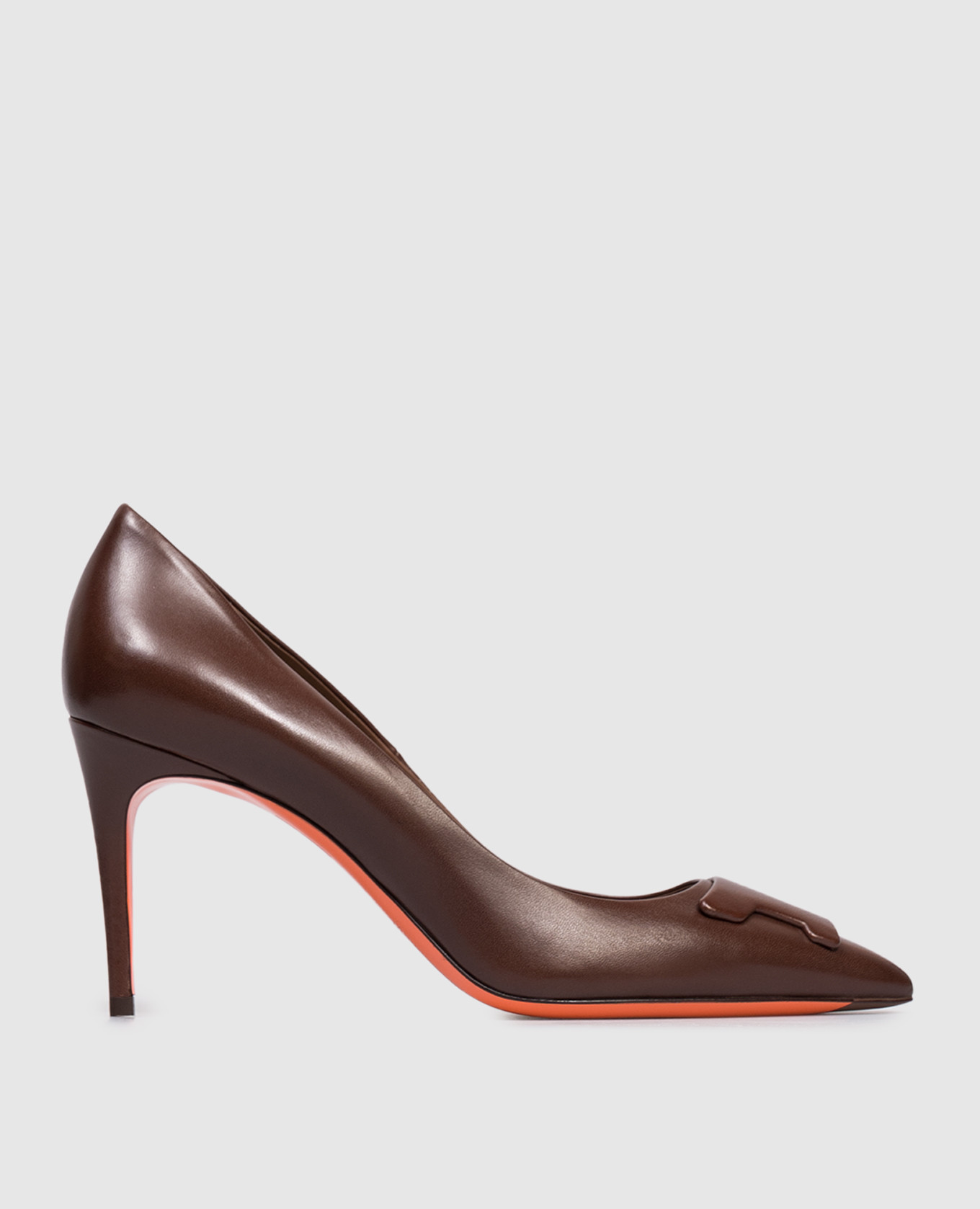 Brown leather shoes Santoni