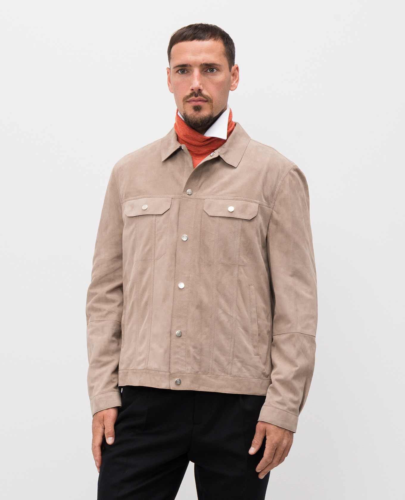 

Beige suede jacket Brunello Cucinelli