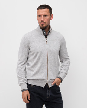 Brunello Cucinelli Gray cashmere cardigan M2200106