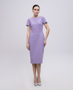 Victoria Beckham Purple wool sheath dress 1225WDR005232A