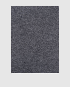 LISA YANG Paris gray melange shawl made of cashmere 401529