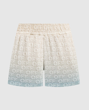 Off-White Beige shorts with logo 2CB05AT25JER001