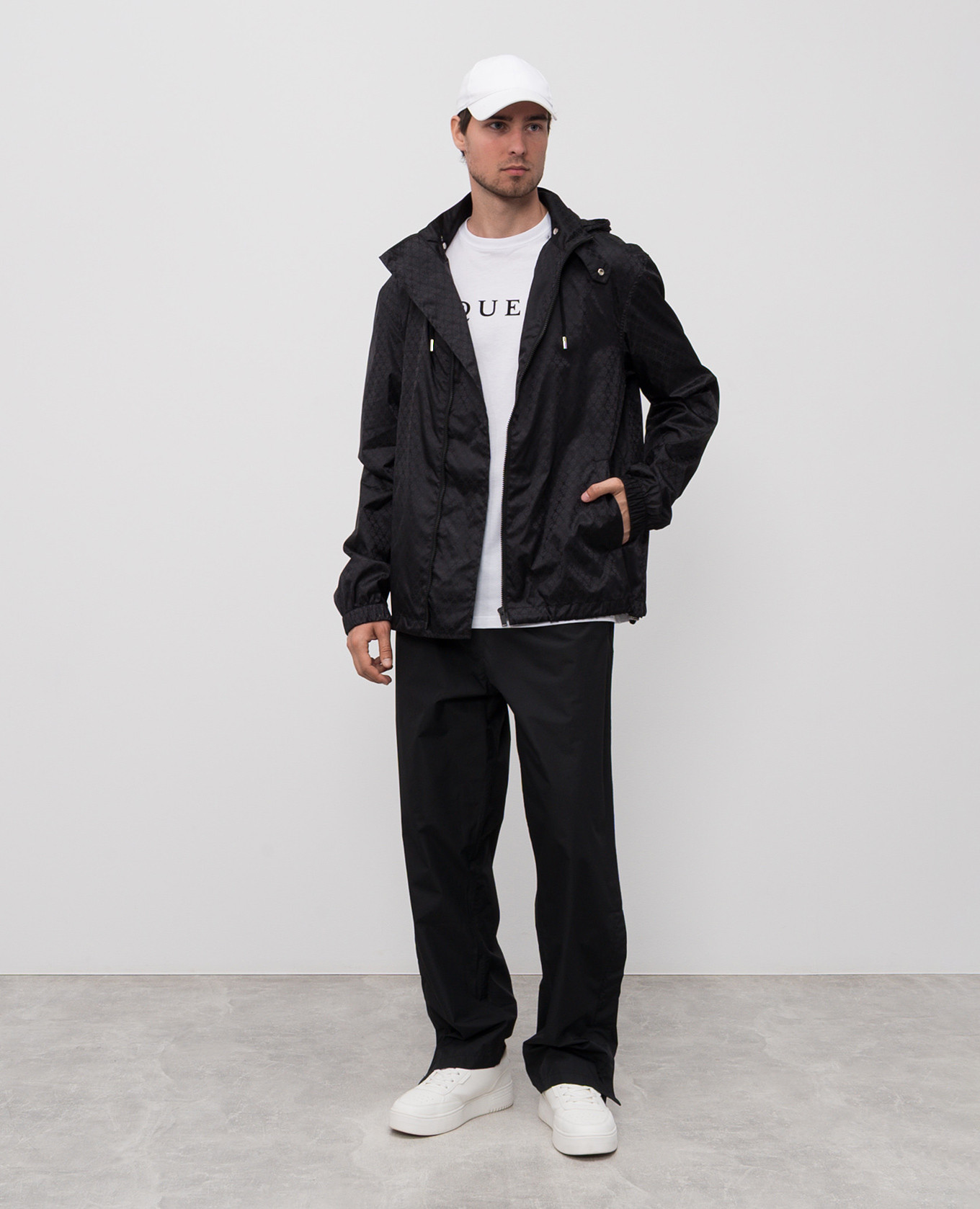 

Black windbreaker with Skull pattern Alexander McQueen