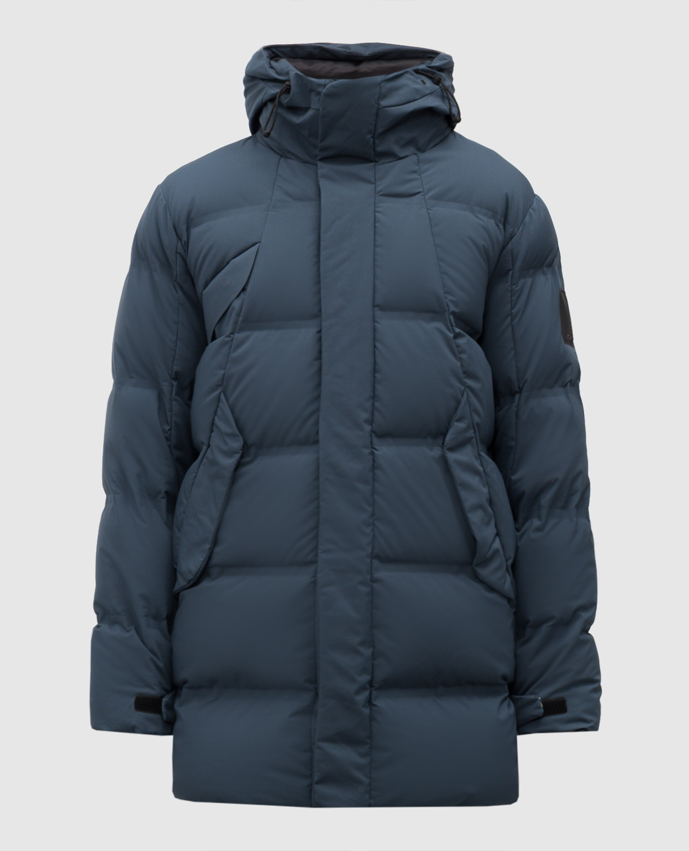 

Blue down jacket with logo patch AT.P.Co