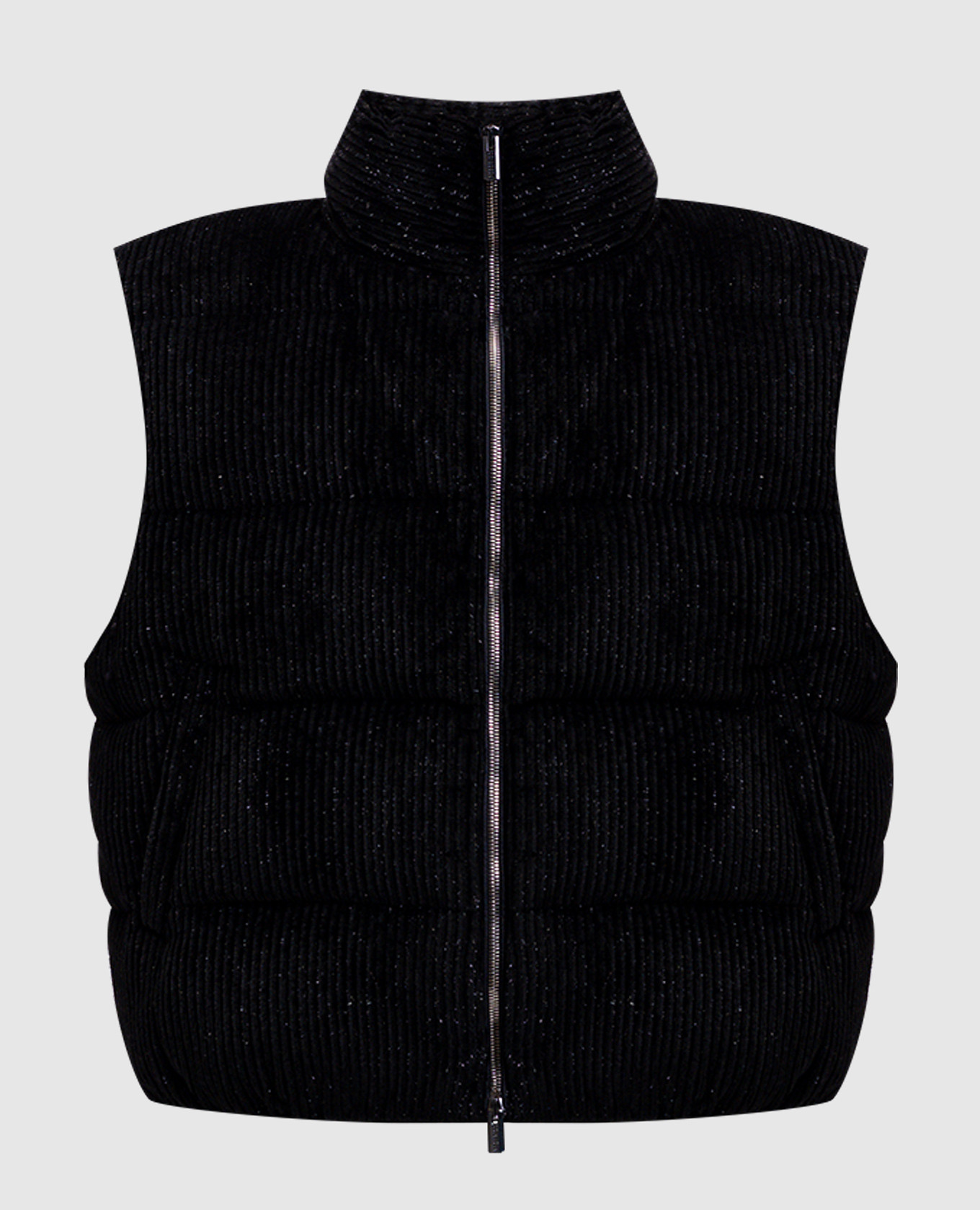Black corduroy down vest Peserico