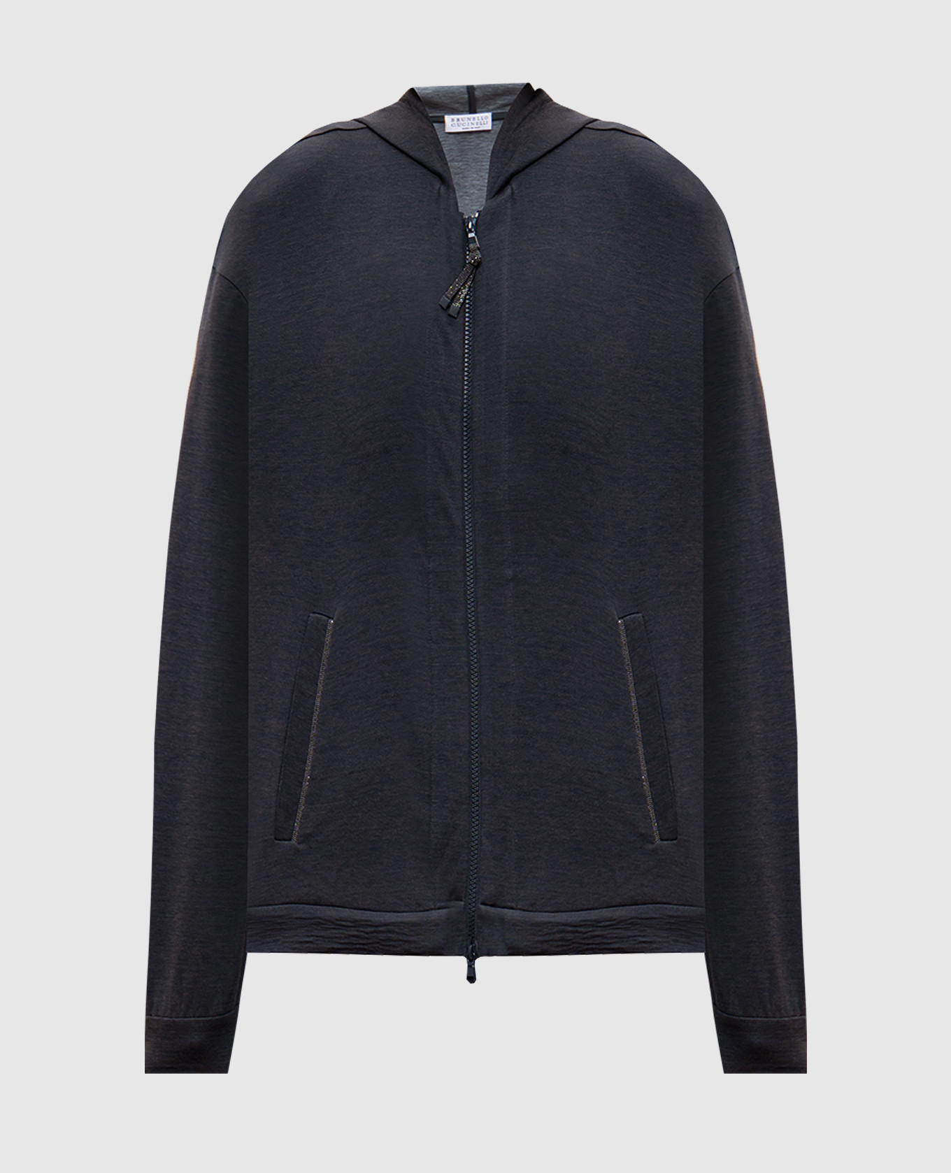 

Gray sports jacket with silk and monil chain Brunello Cucinelli, Grey