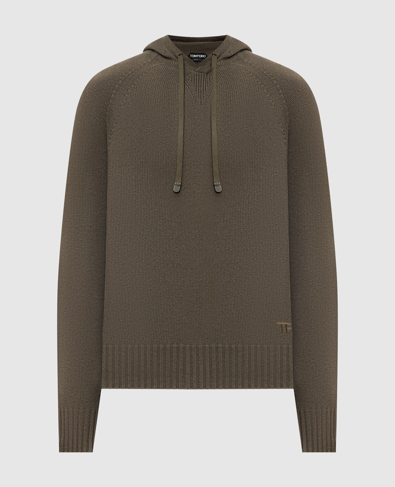 

Khaki cashmere hoodies Tom Ford