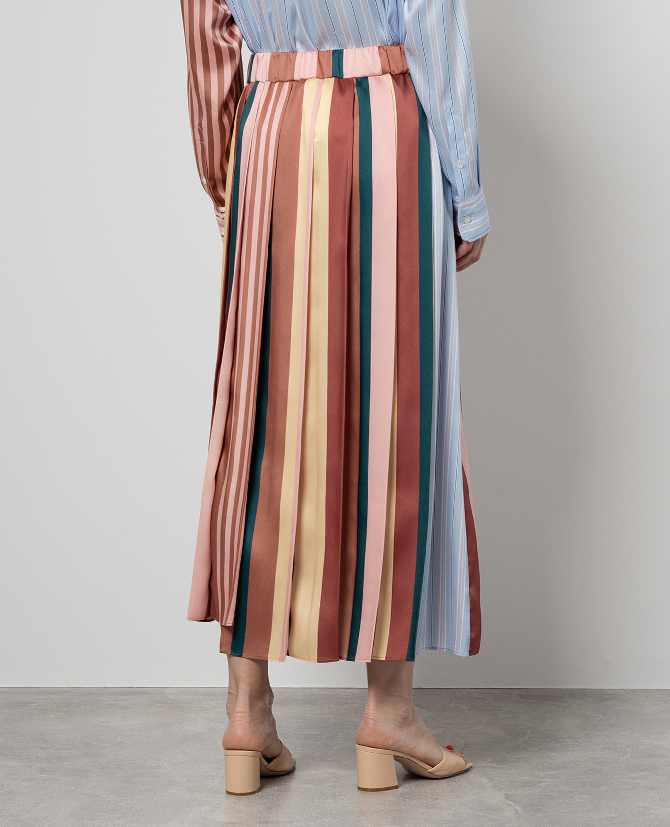 

Pleated skirt Fagus in a stripe Max Mara Weekend, White