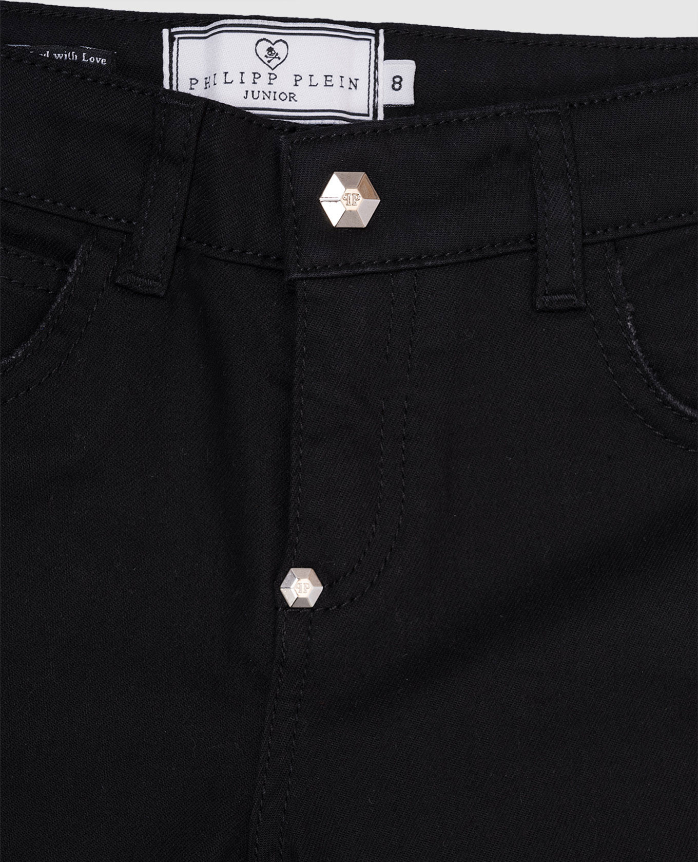 

Children's black slim jeans with crystals Philipp Plein