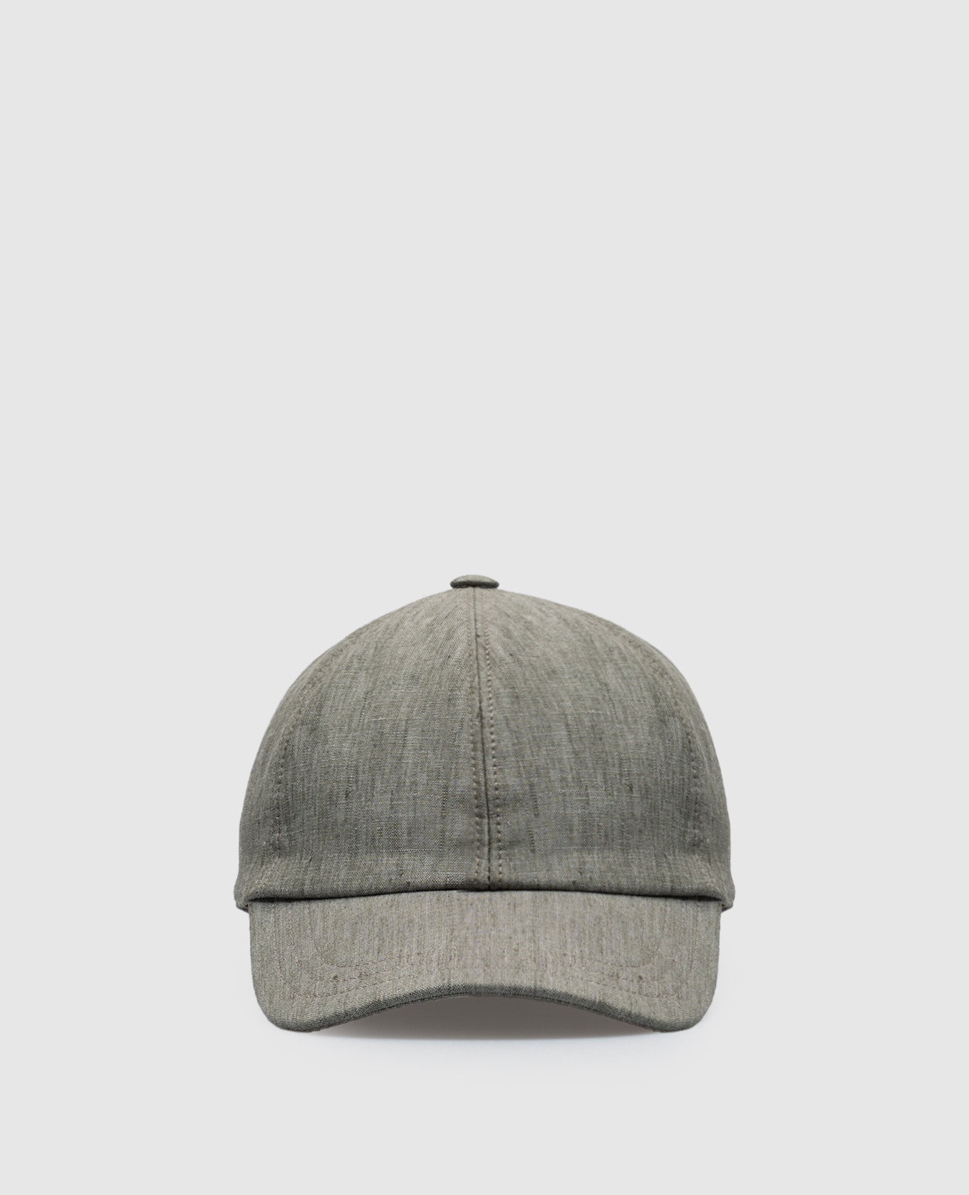 

Gray linen cap with logo Peserico, Grey