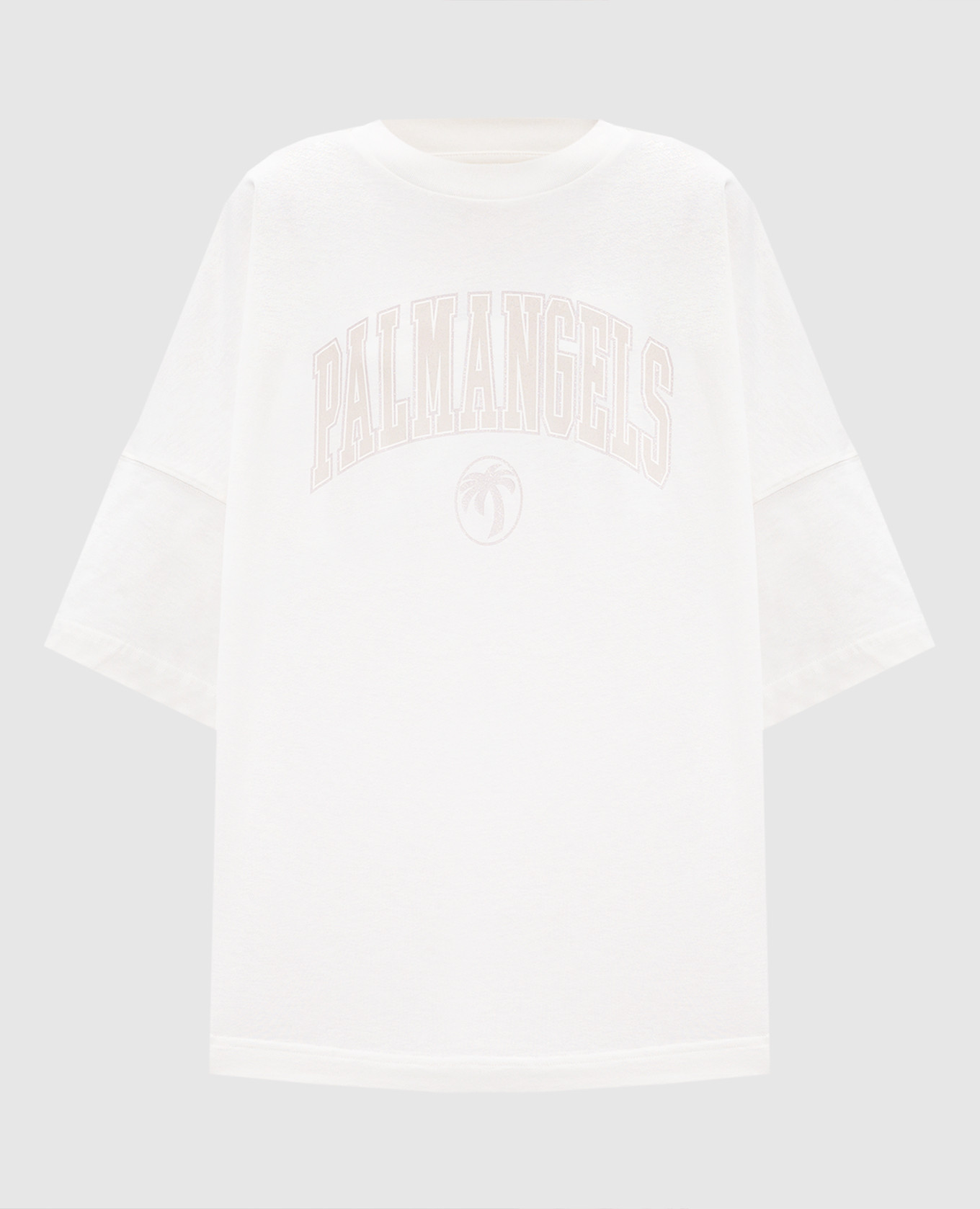 

White T-shirt with logo print Palm Angels
