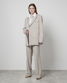Helmut Lang Green double-breasted woolen jacket O01HW101