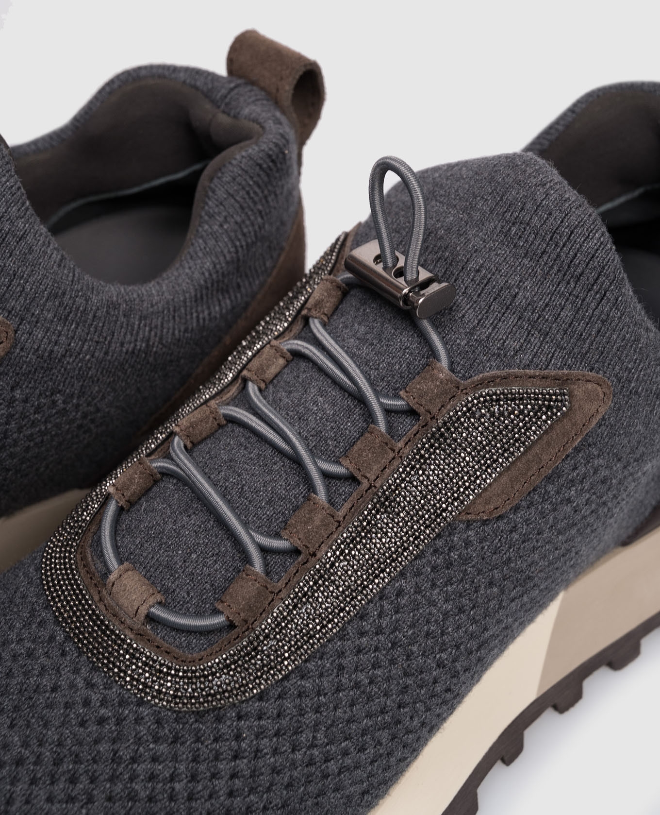 

Blue sneakers with a monil chain Brunello Cucinelli