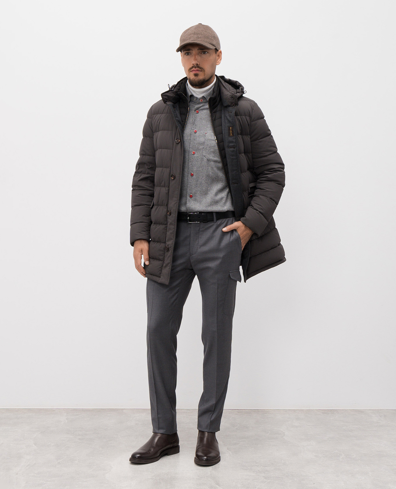 

Gray wool cargo pants Enrico Mandelli, Grey