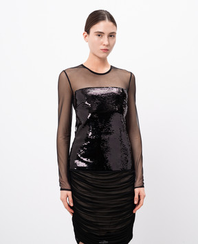 Tom Ford Black blouse with sequins TSJ262