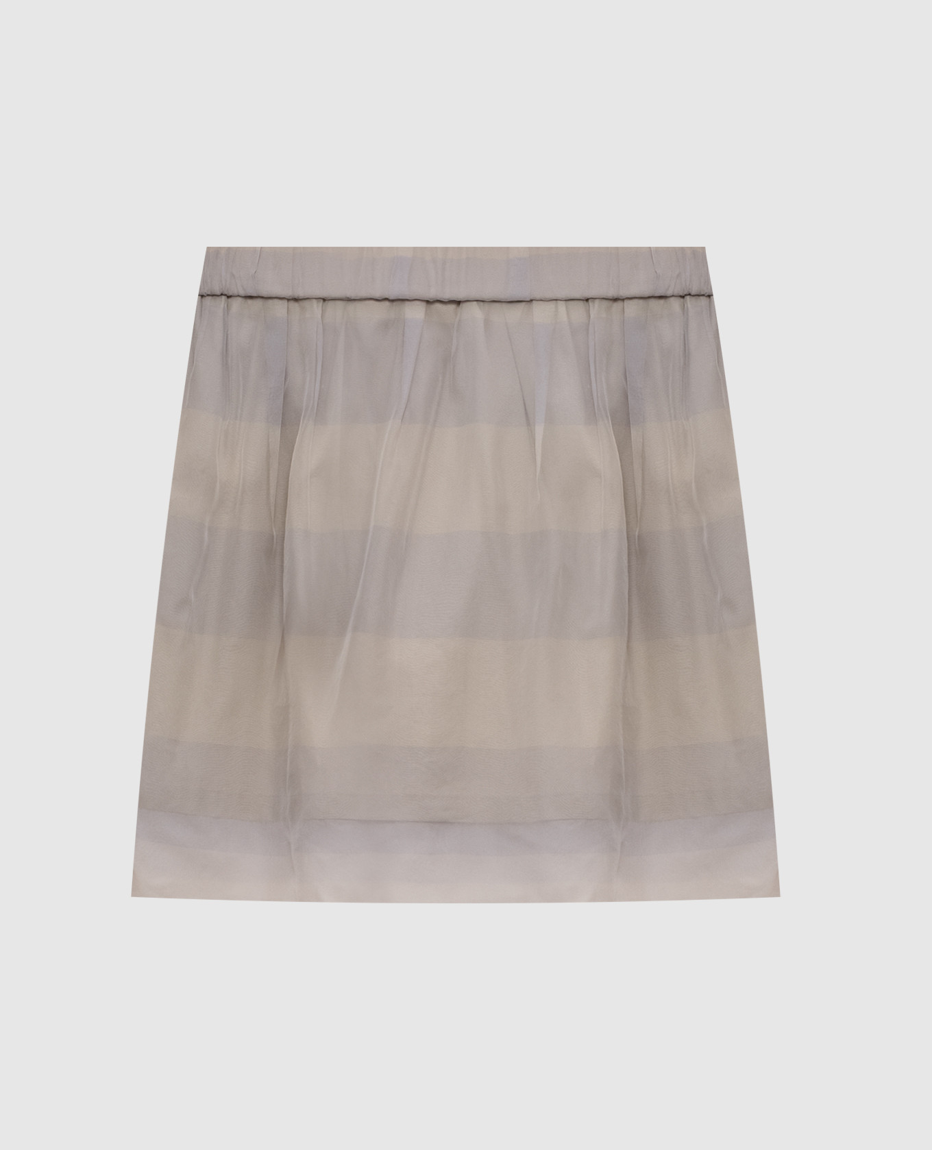 

Beige silk mini skirt Brunello Cucinelli
