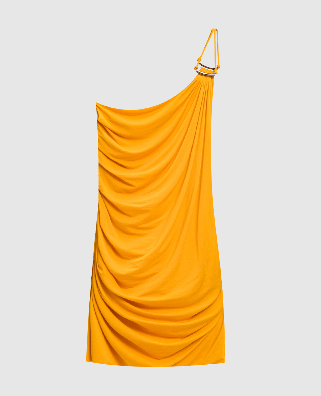 

Yellow one-shoulder mini dress Plein Sud
